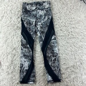 🔥$SALE$🔥 Lululemon Never Still Crop *21" Wildwood White Multi / Nocturnal Teal